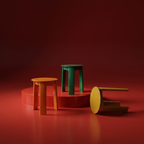 Space Age mid-century organic modernism stool