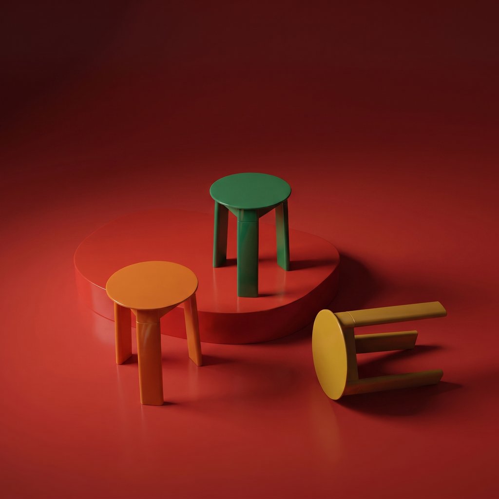 Space Age mid-century organic modernism stool
