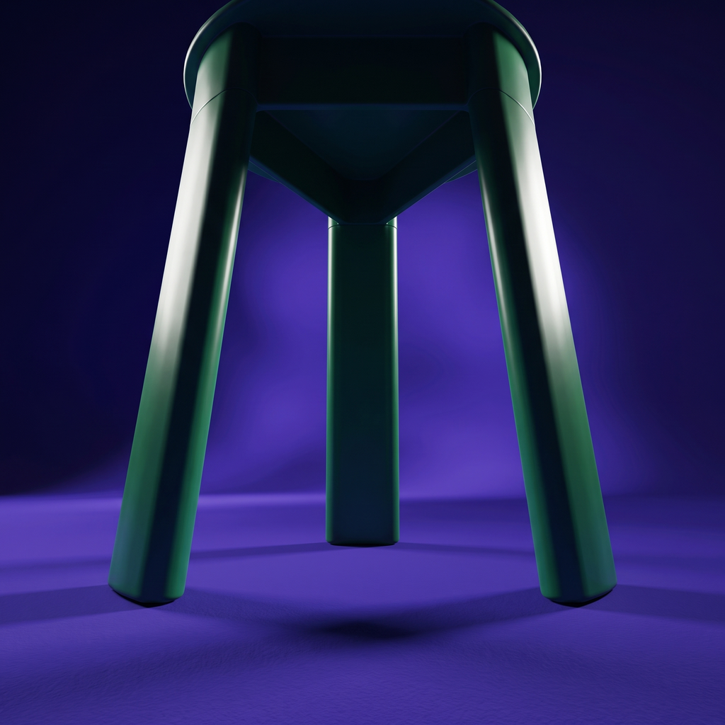 Space Age mid-century organic modernism stool