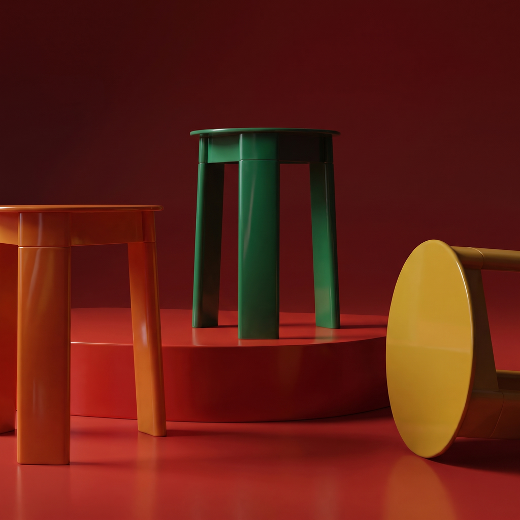 Space Age mid-century organic modernism stool