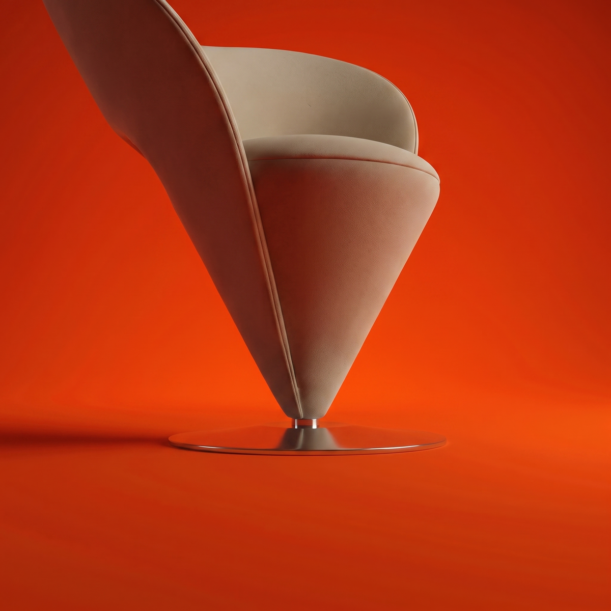 Space age futuristic "cone chair"