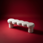 Space age organic "cloud" mid-century bench
