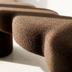 Space age organic "cloud" mid-century bench