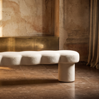 Space age organic "cloud" mid-century bench