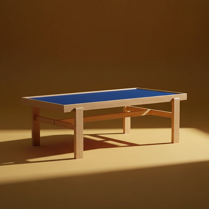 Bauhaus solid oak coffee table