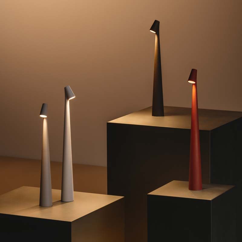 Organic contemporary portable dimmable desk lamp