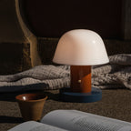 Contemporary mushroom setago dimmable table lamp