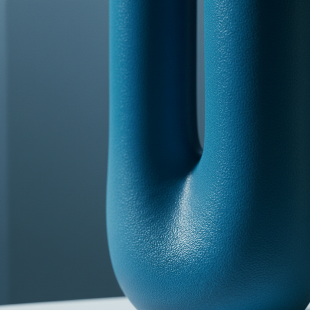 Space age avant-garde organic ceramic triple stem vase