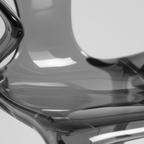 Italian minimalist fluid transparant dining chair