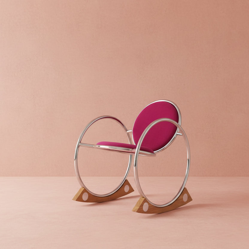 90's bauhaus geometric "dondolo rocking chair"