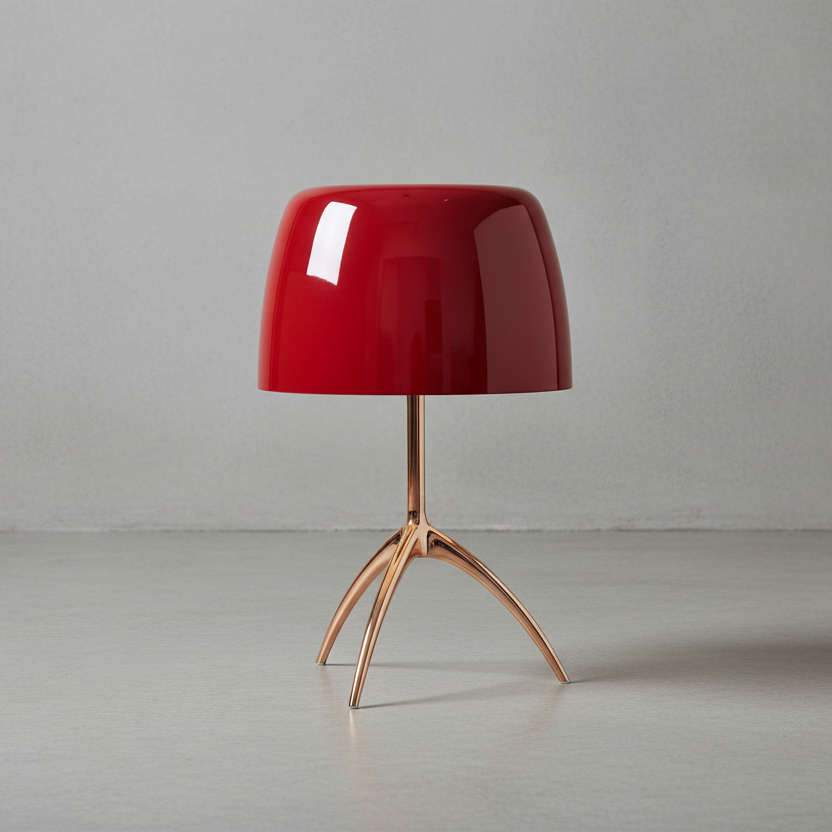 Italian space age glass table lamp accent