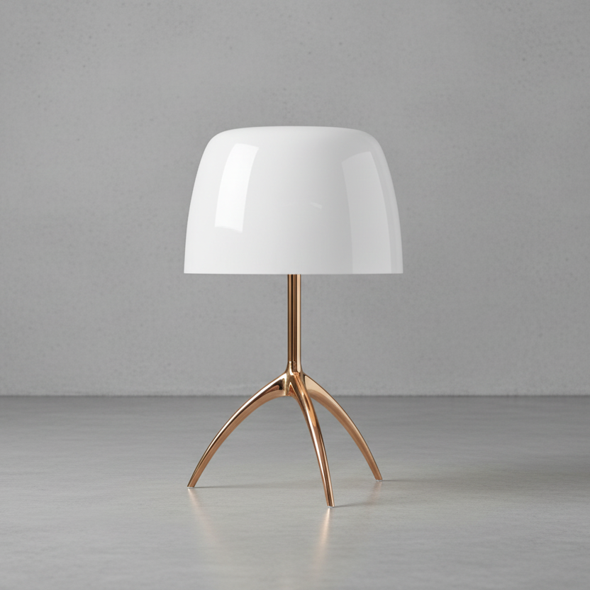 Italian space age glass table lamp accent