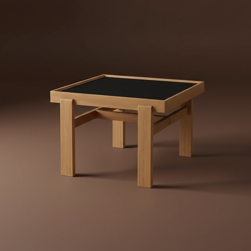 Bauhaus solid oak coffee table