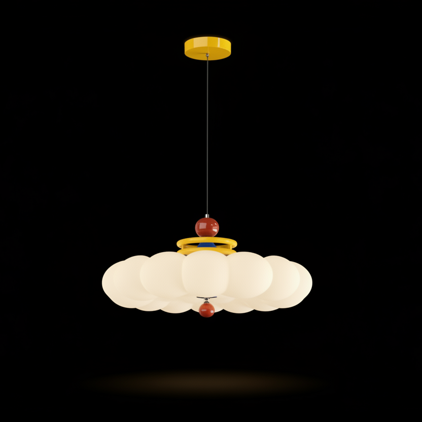 Retro bauhaus cloud ceiling light
