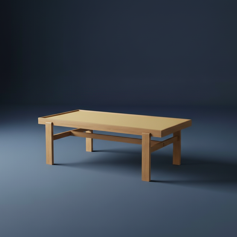 Bauhaus solid oak coffee table