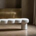 Space age organic "cloud" mid-century bench