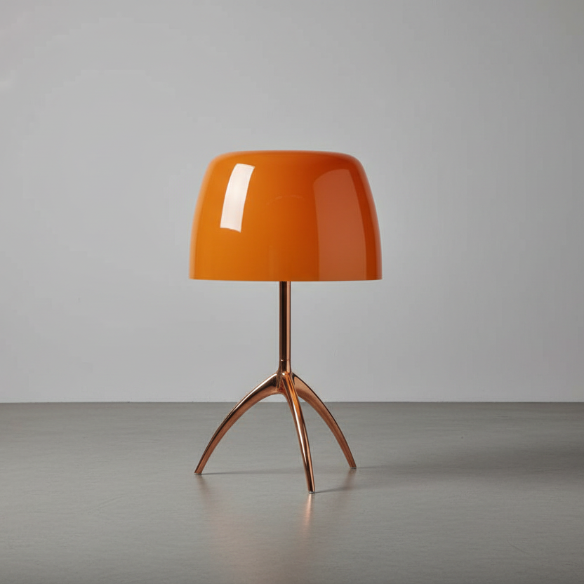 Italian space age glass table lamp accent