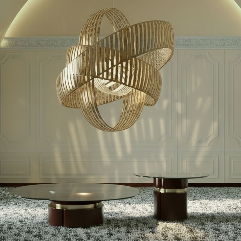 Italian space age contemporary red stainless steel coffee table set