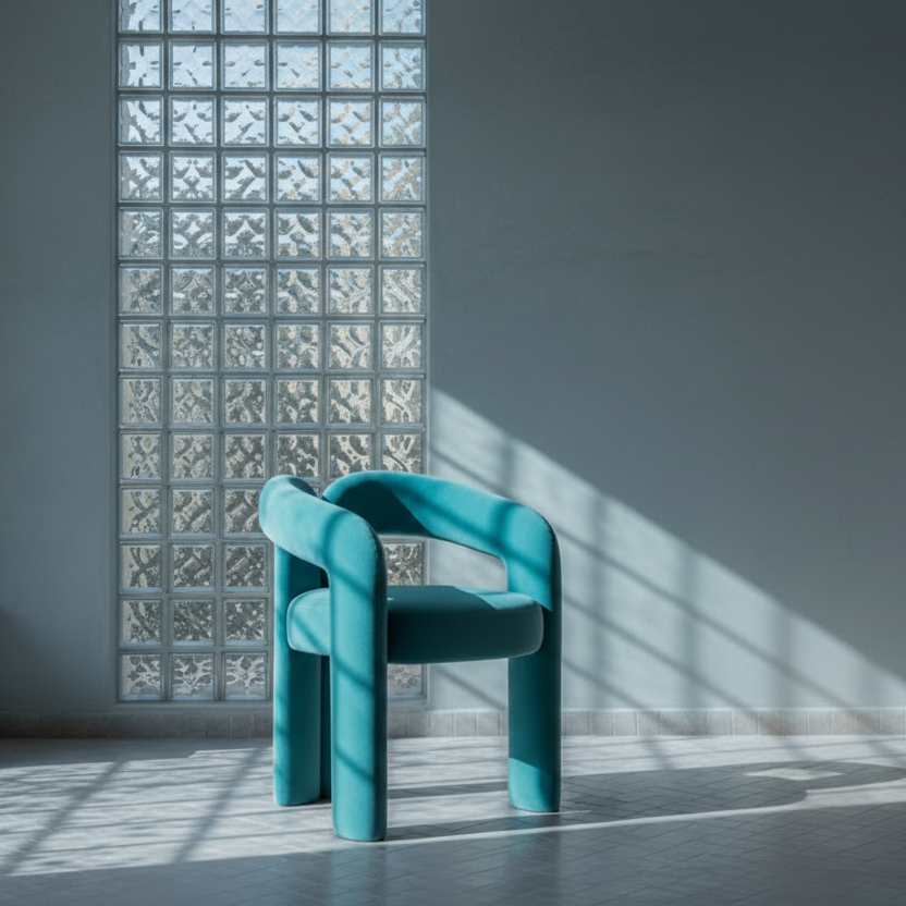 Minimalist memphis dining accent chair
