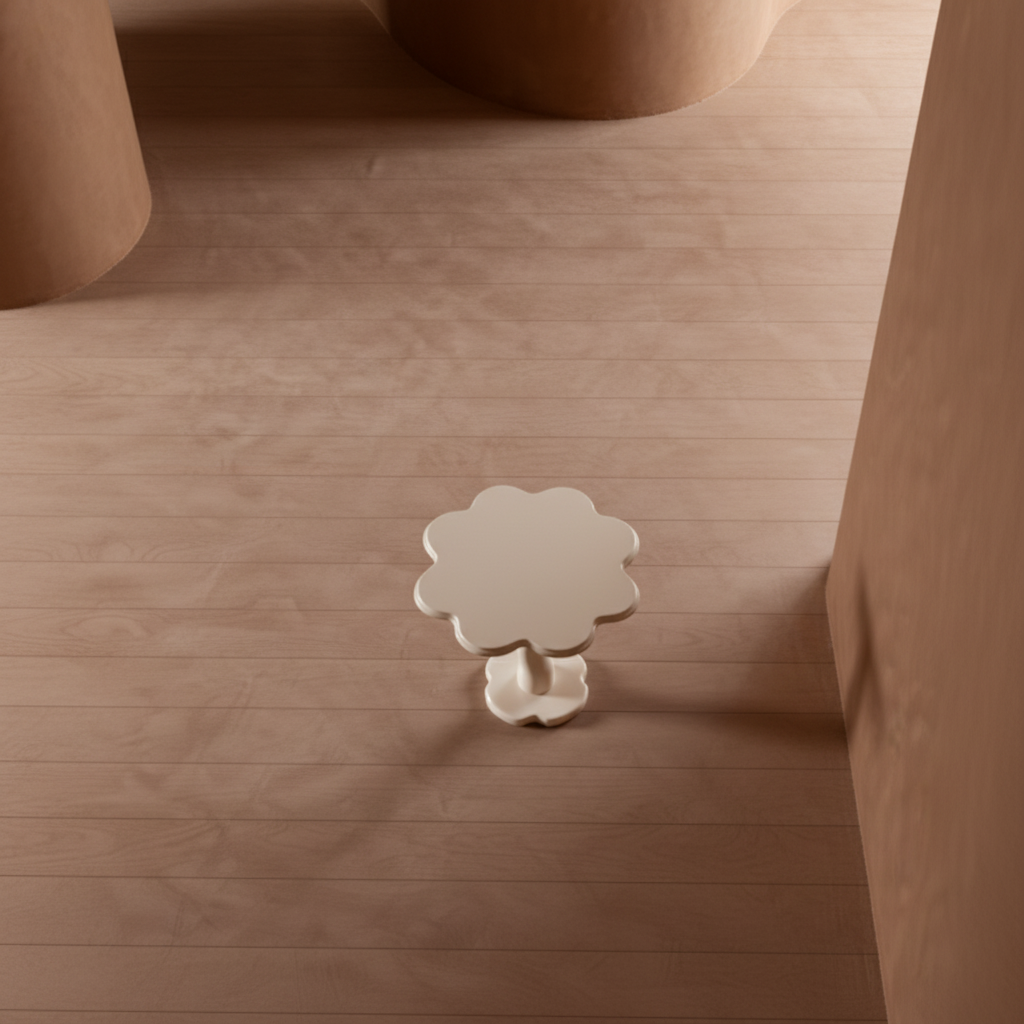 Retro contemporary flower shaped side table