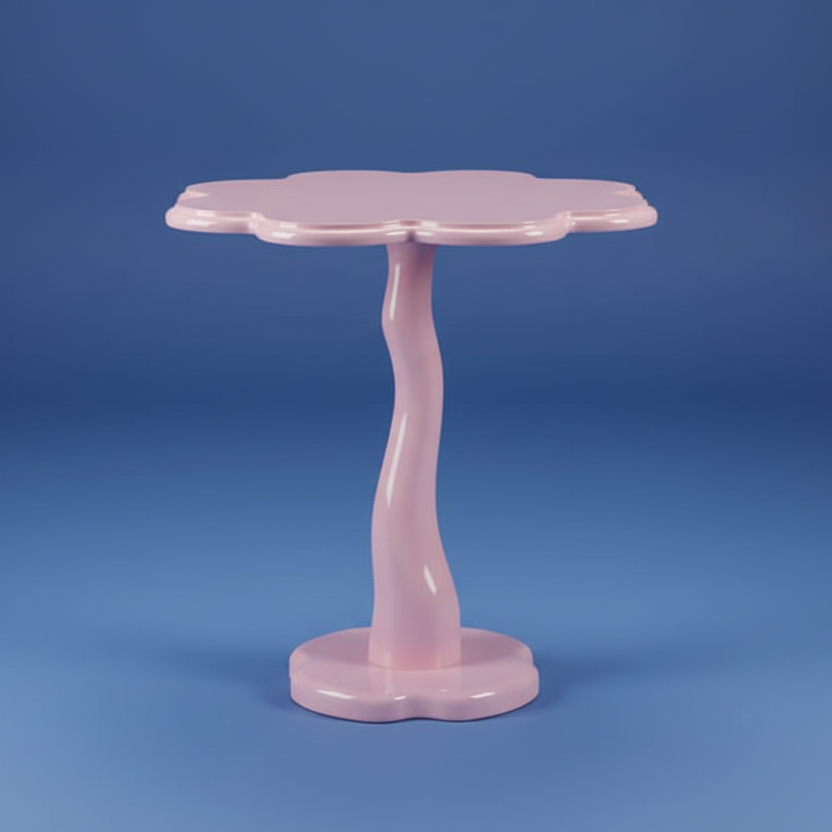 Retro contemporary flower shaped side table