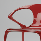 Italian minimalist fluid transparant dining chair