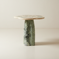 Art nouveau organic natural stone pedestal side table