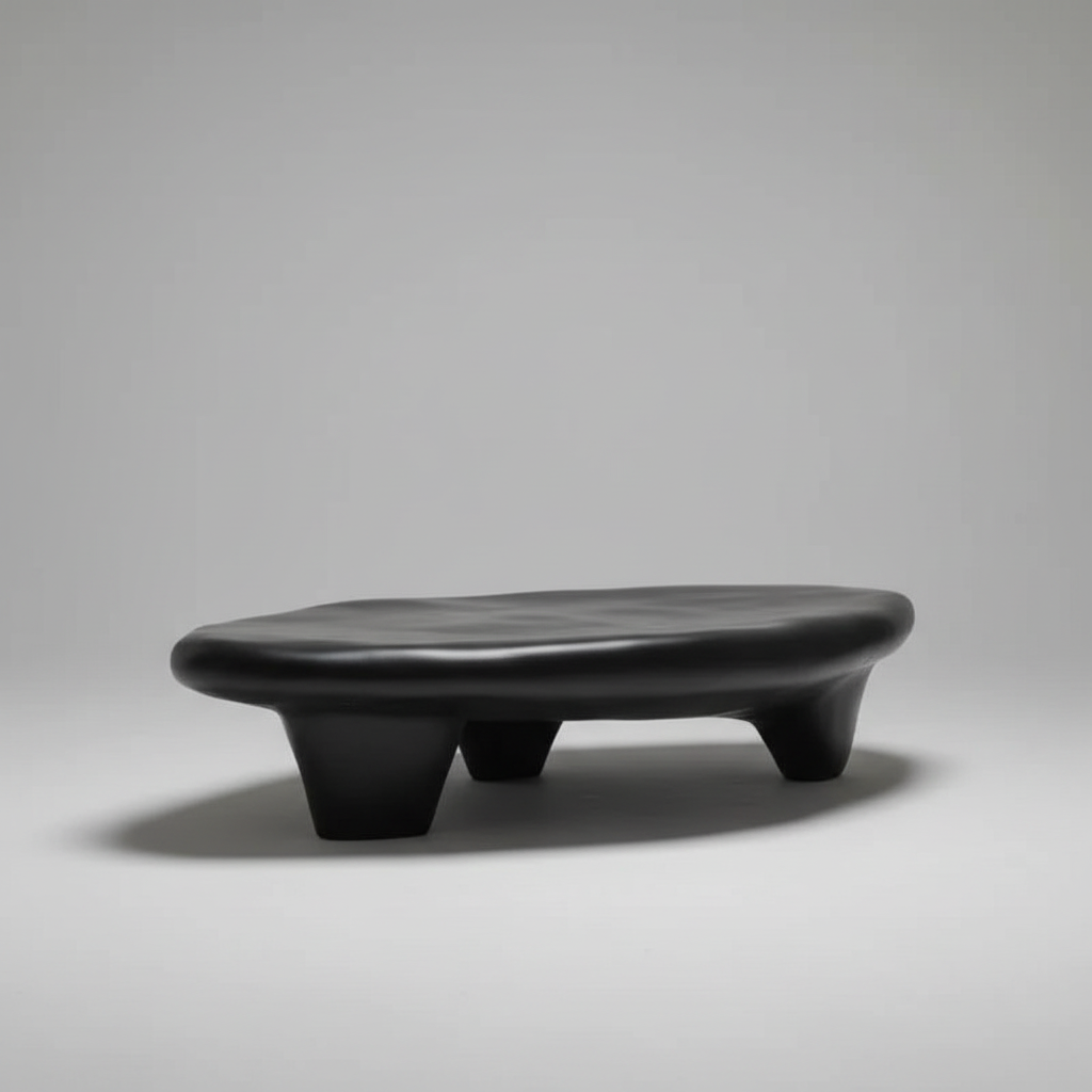 Japandi contemporary tripod coffee table