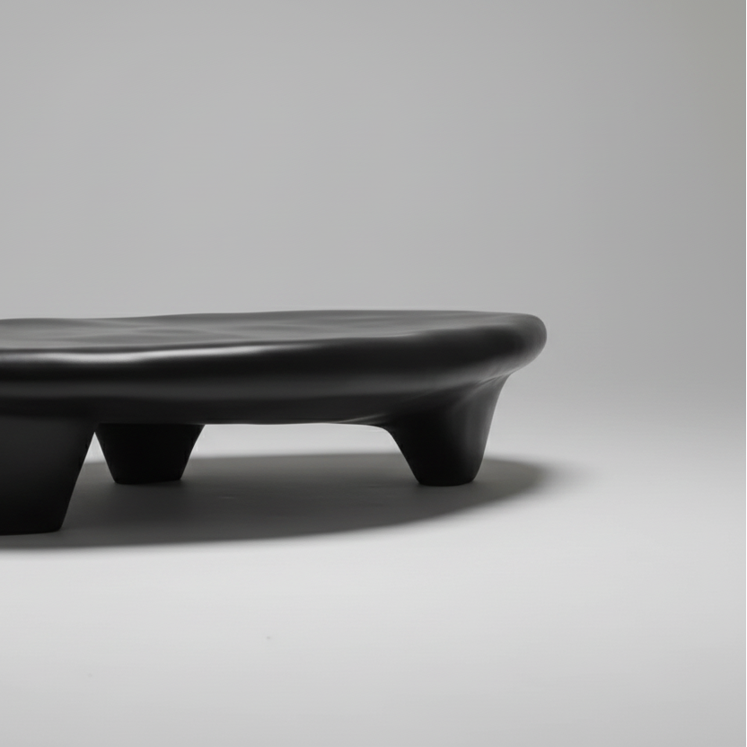 Japandi contemporary tripod coffee table