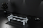 Contemporary Luminous tralucid glass acrylic coffee table