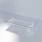 Contemporary Luminous tralucid glass acrylic coffee table