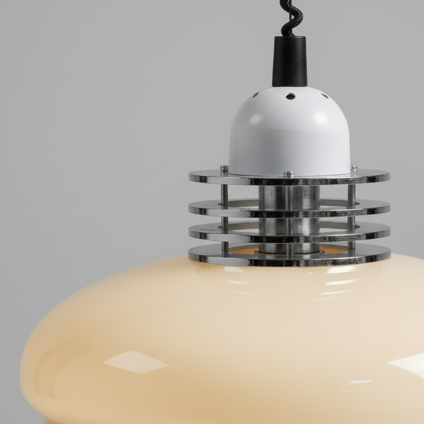 Retro bauhaus minimalist glass led pendant light