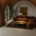 Retro bauhaus minimalist glass led pendant light