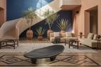 Japandi contemporary tripod coffee table