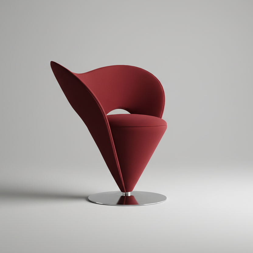 Space age futuristic "cone chair"