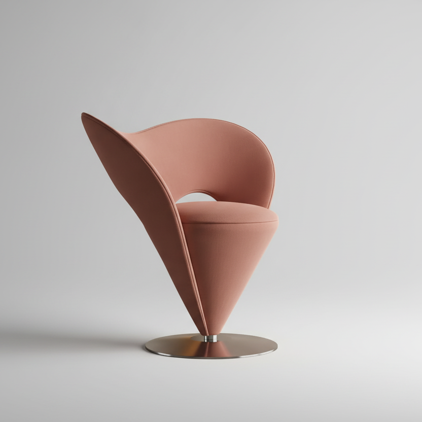 Space age futuristic "cone chair"