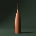 Morandi organic needle neck porcelain vase earth tone