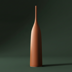 Morandi organic needle neck porcelain vase earth tone