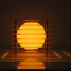 60's acrylic space age spherical table lamp