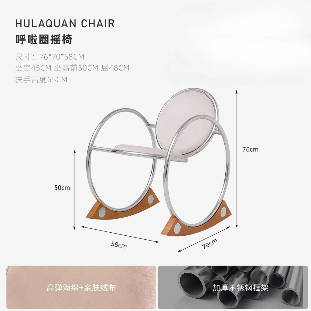 90's bauhaus geometric "dondolo rocking chair"