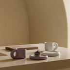 Handcrafted bauhaus japandi ceramic chubby mug
