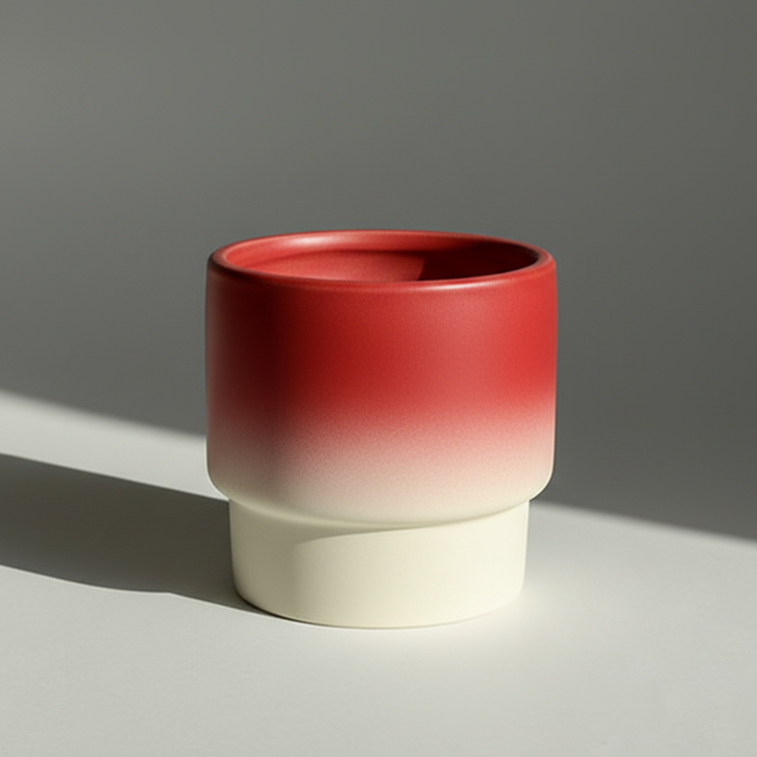 Organic minimalist handmade macaron flower pots