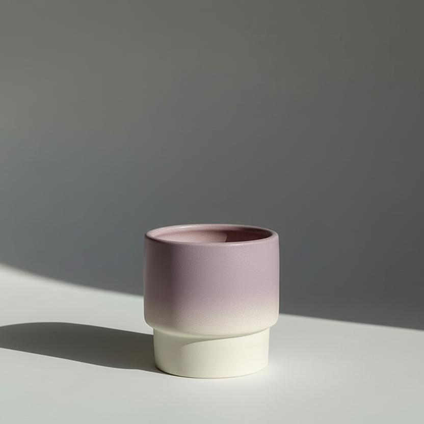 Organic minimalist handmade macaron flower pots