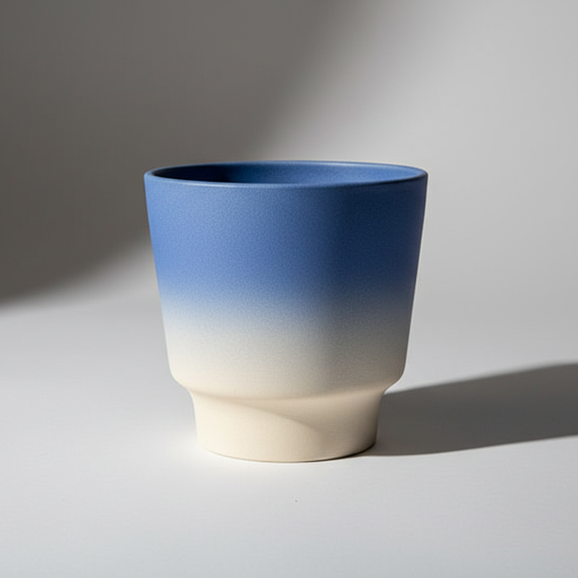 Organic minimalist handmade macaron flower pots
