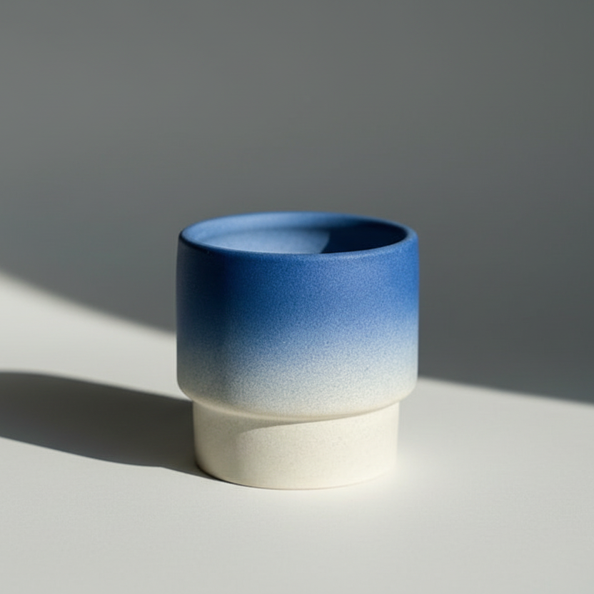 Organic minimalist handmade macaron flower pots