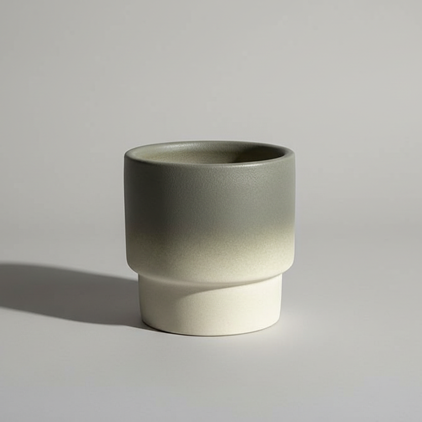 Organic minimalist handmade macaron flower pots