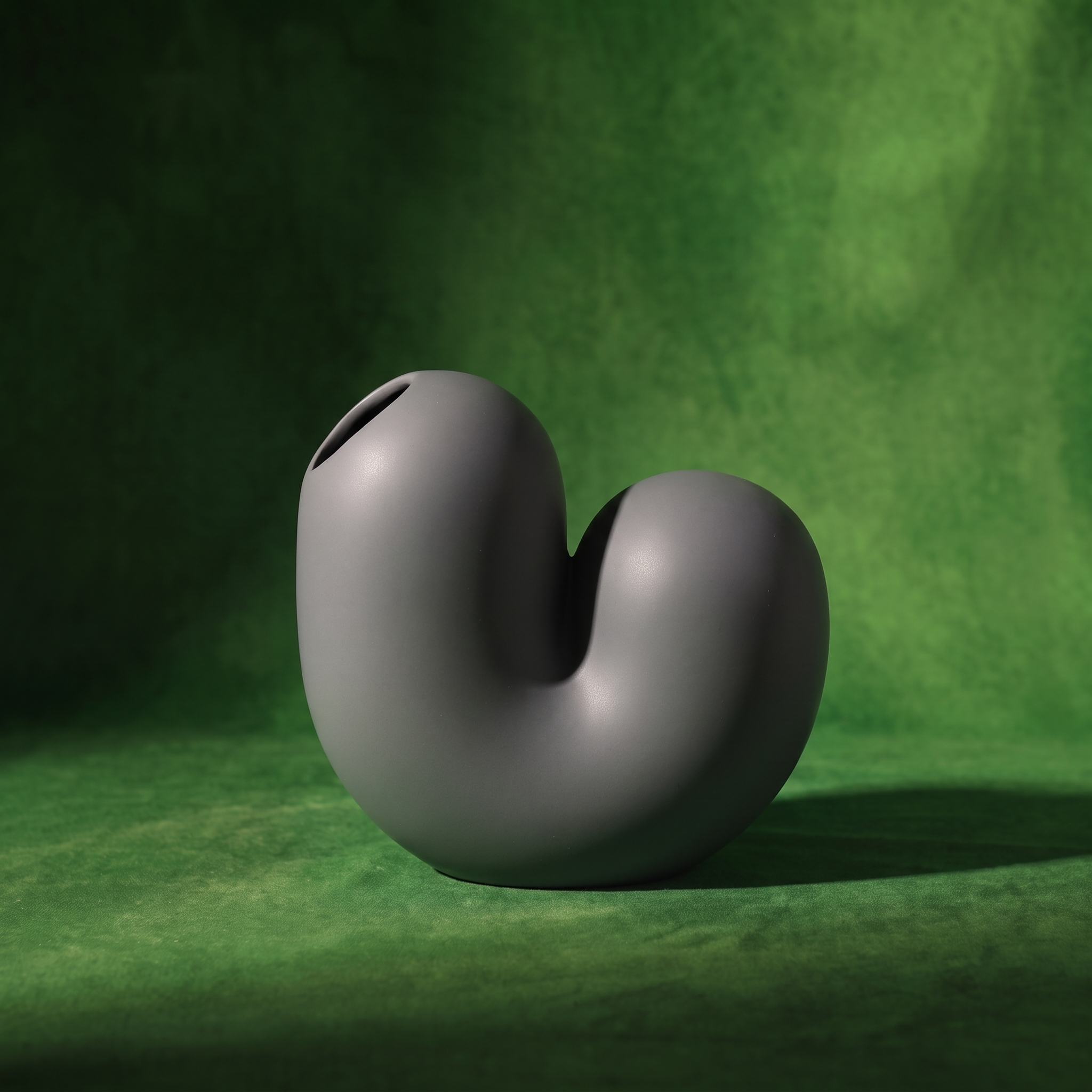 Cashew organic biomorphic abstract ceramic vase