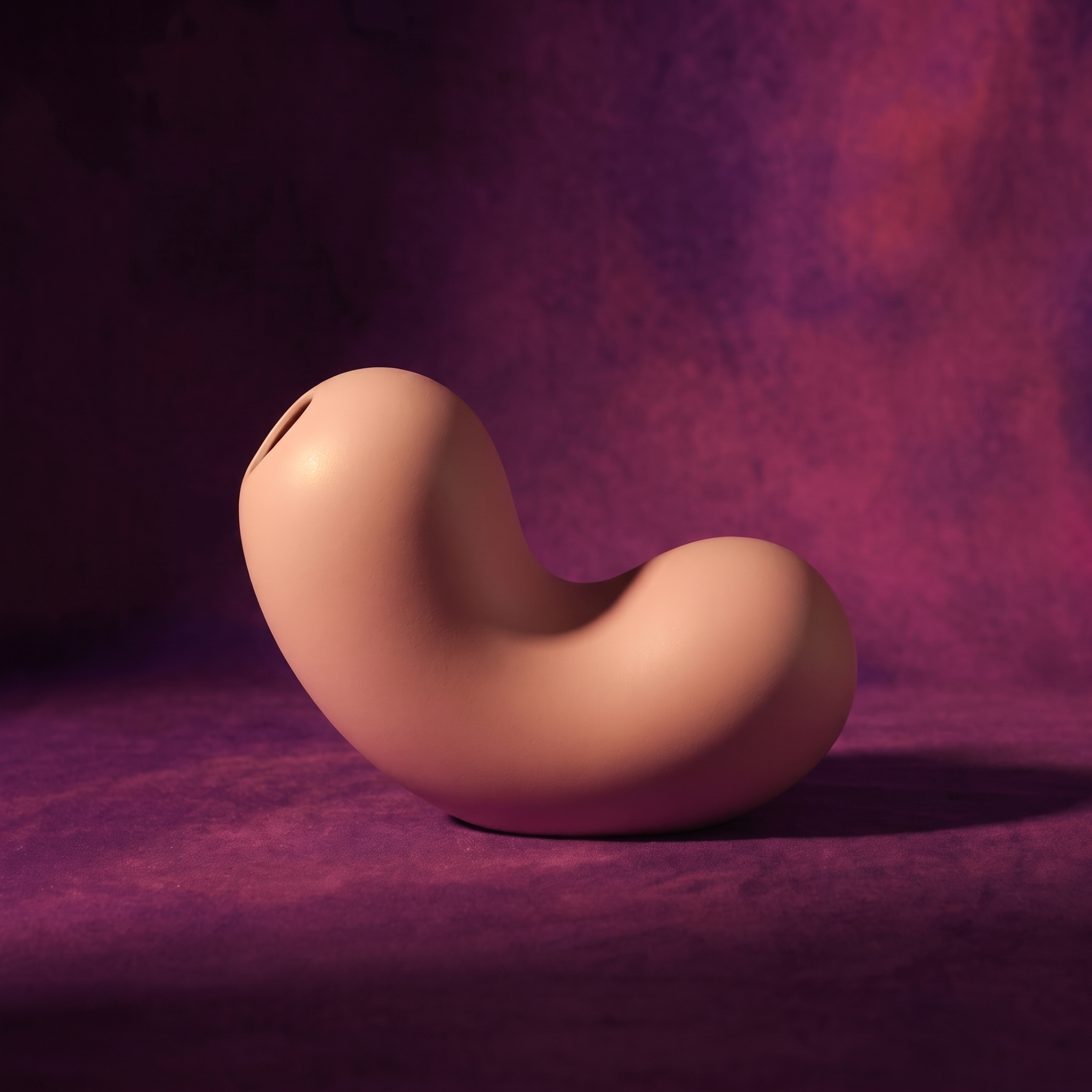 Cashew organic biomorphic abstract ceramic vase