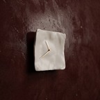 Organic wrinkled paper inspired wall clock japandi style