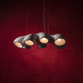 Organic brutalism "Ertho" biomorphic chandelier